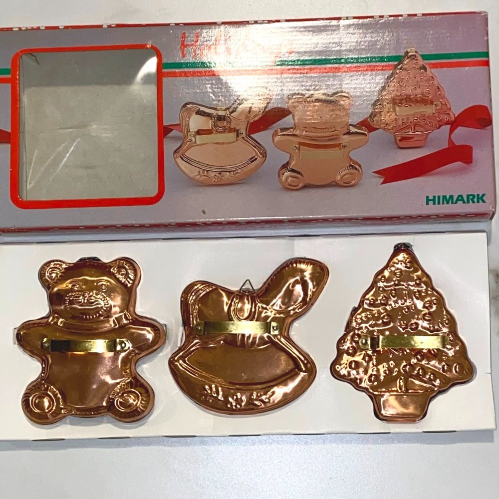 Vintage Holidays Himark Large Copper Cookie Cutter Set PORTUGAL